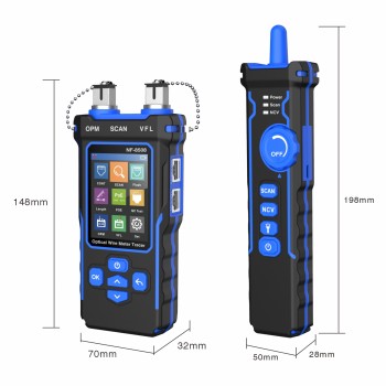 Noyafa Multi-Function Cable Tester with RJ11/RJ45, PoE, Fiber Optic OPM/VFL, NCV & Cable Length Measurement NF-8508 Noyafa Multi-Function Cable Tester with RJ11/RJ45, PoE, Fiber Optic OPM/VFL, NCV & Cable Length Measurement NF-8508