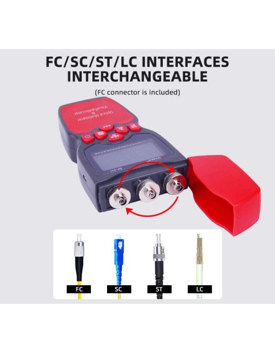 Noyafa Fiber Optic Multimeter with Power Meter, Light Source & Visual Fault Locator NF-911C