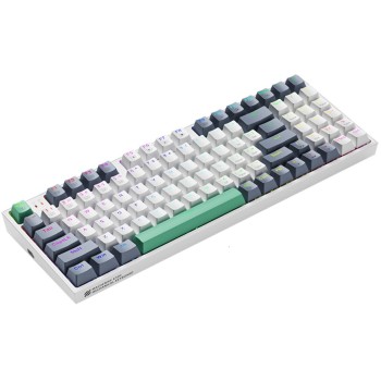 Machenike K500-B94 White Mechanical Gaming Keyboard 94 Red Switch Keys