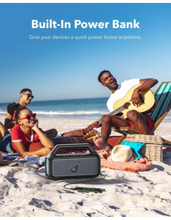Anker Soundcore Speaker 80W BT IPX7 Boom 2 Black Anker Soundcore Speaker 80W BT IPX7 Boom 2 Black