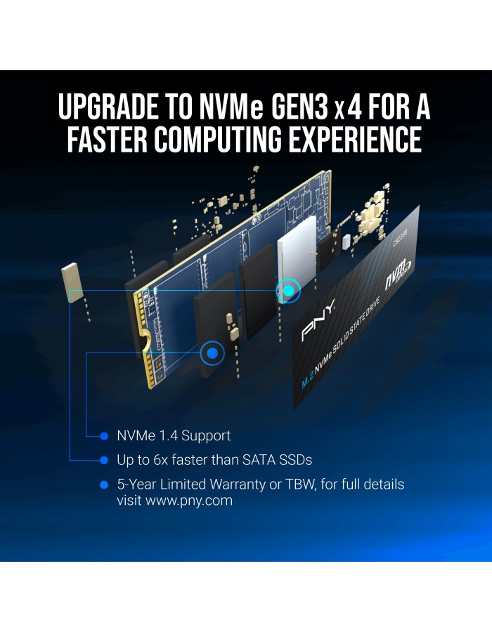 PNY SSD M.2 NVMe PCIe Gen3 1TB CS2230