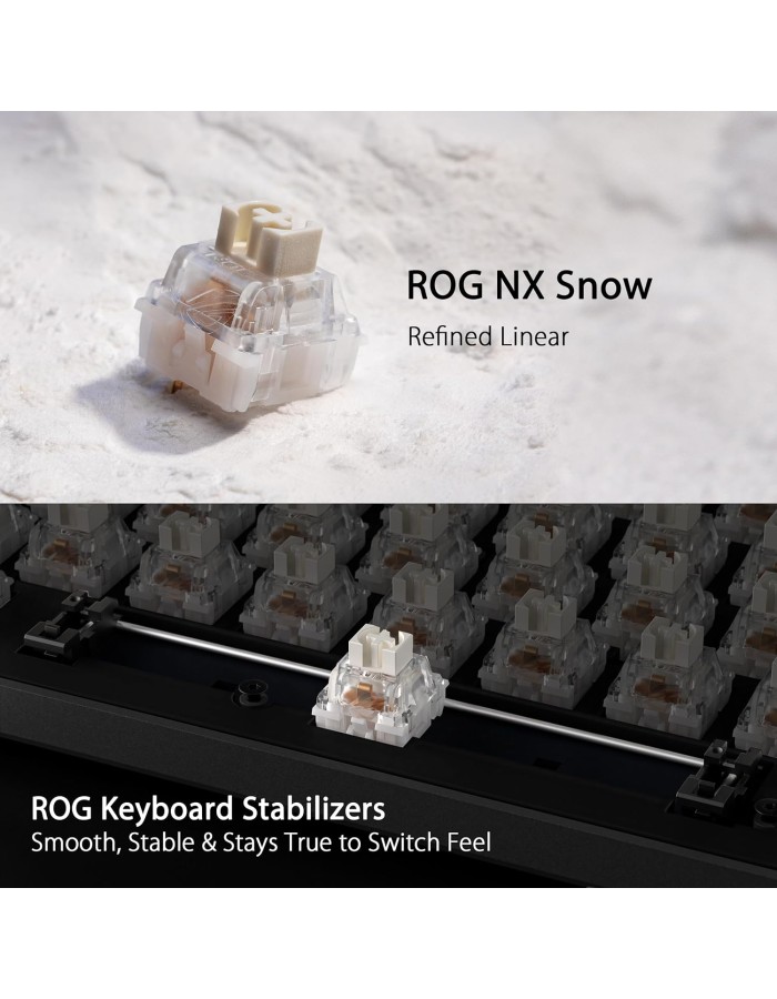 ASUS Gaming Keyboard Mechnanical Tri-Mode 2.4Ghz/Bluetooth/USB WristRest ROG STRIX SCOPE II 96 Wireless NXSW ASUS Gaming Keyboard Mechnanical Tri-Mode 2.4Ghz/Bluetooth/USB WristRest ROG STRIX SCOPE II 96 Wireless NXSW