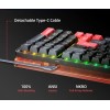 Machenike K600-B100 LITE Mechanical Gaming Keyboard 104 Red Switch Keys