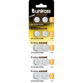 Uniross Alkaline-Coin LR1154 AG13 LR44 Battery (10pack) Uniross Alkaline-Coin LR1154 AG13 LR44 Battery (10pack)
