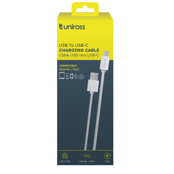 Uniross Cable USB-A to USB-C Cable 2.0m UCA005