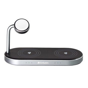 Verbatim WCS-03 3in1 Wireless Charger Qi & MFI Certified for Apple Devices