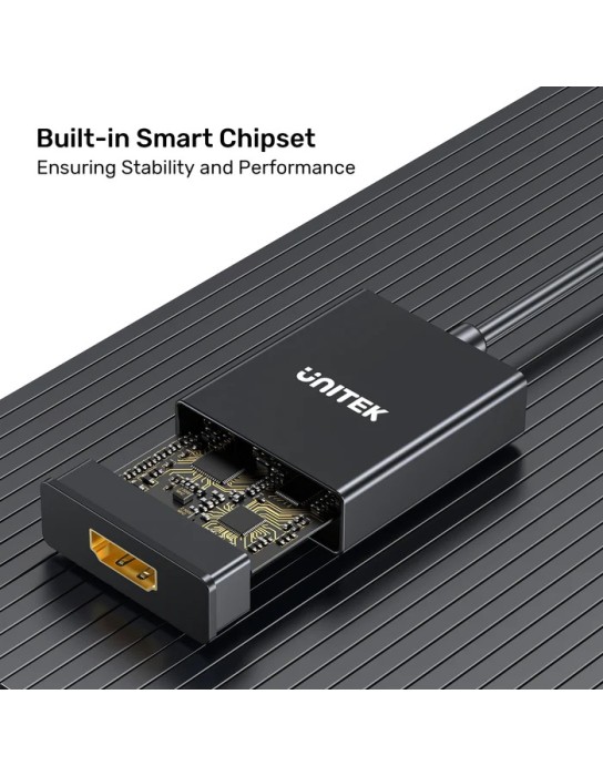 Unitek Converter VGA to HDMI Adapter w/Audio & Power Port Unitek Converter VGA to HDMI Adapter w/Audio & Power Port