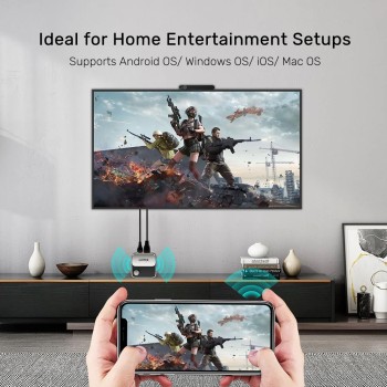 Unitek V1162 Wireless 4K Streaming from PC/Laptop & Smartphone to any HDMI Monitor, TV or Projector Up to 25m Unitek V1162 Wireless 4K Streaming from PC/Laptop & Smartphone to any HDMI Monitor, TV or Projector Up to 25m