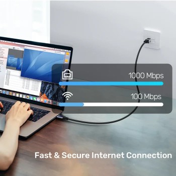 Unitek Converter USB-C to Gigabit Ethernet Cable 2.0m C18148AGY-2M