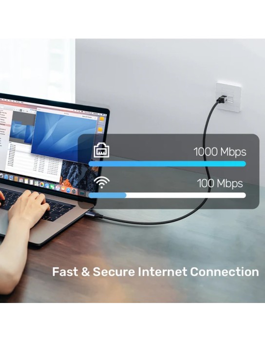 Unitek Converter USB-C to Gigabit Ethernet Cable 2.0m C18148AGY-2M
