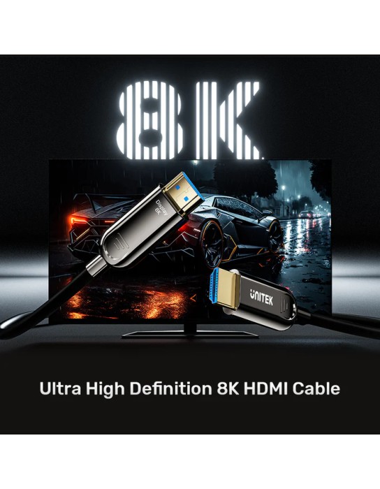 Unitek Fiber Optic HDMI 2.1 Cable 8K60Hz 20.0m C11085GY-20M