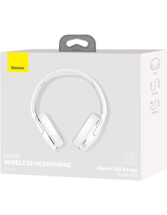 Baseus Wireless Headphones Over Ear Encok D02 Pro v2 White