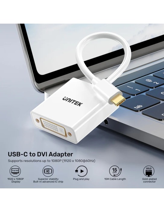 Unitek Converter USB-C to DVI Adapter V1429A Unitek Converter USB-C to DVI Adapter V1429A
