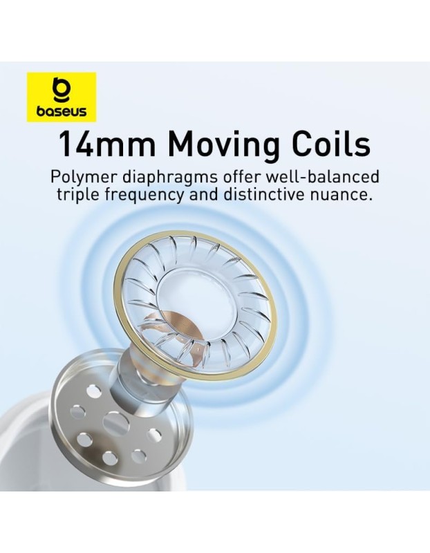 Baseus Earphones Wired Type C Encok CZ17 White Baseus Earphones Wired Type C Encok CZ17 White