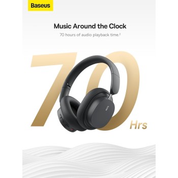 Baseus Wireless Headphones Over Ear Bowie D05 Black Baseus Wireless Headphones Over Ear Bowie D05 Black