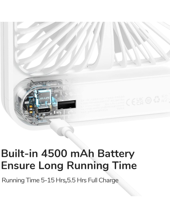 Jisulife Desktop Fan Powerbank Out FA26 White