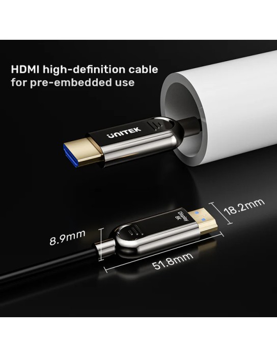 Unitek Fiber Optic HDMI 2.1 Cable 8K60Hz 10.0m C11085GY-10M