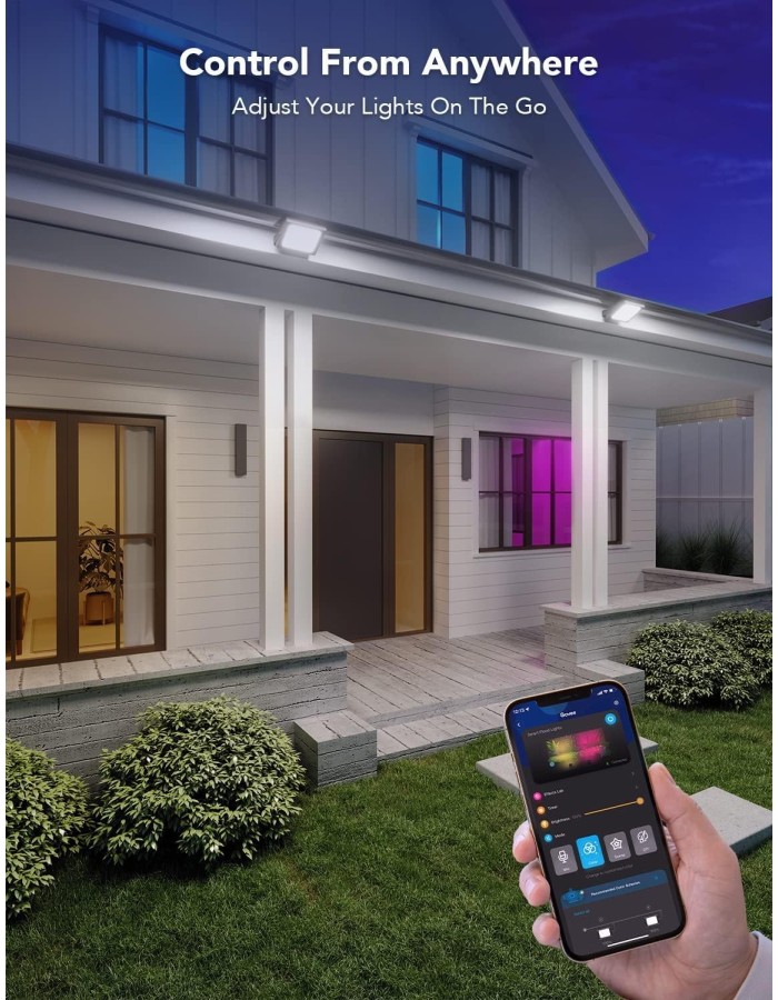 Govee Outdoor LED RGBICWW Smart Flood Lights (4pack) H7060
