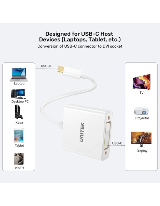 Unitek Converter USB-C to DVI Adapter V1429A Unitek Converter USB-C to DVI Adapter V1429A