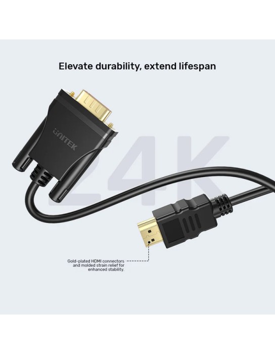 Unitek Converter HDMI to VGA Adapter Cable 2.0m Unitek Converter HDMI to VGA Adapter Cable 2.0m