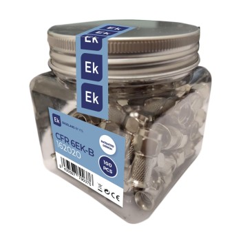 EK CFR6EK-B F-Connector w/wings 6-7mm 100pcs Bottle