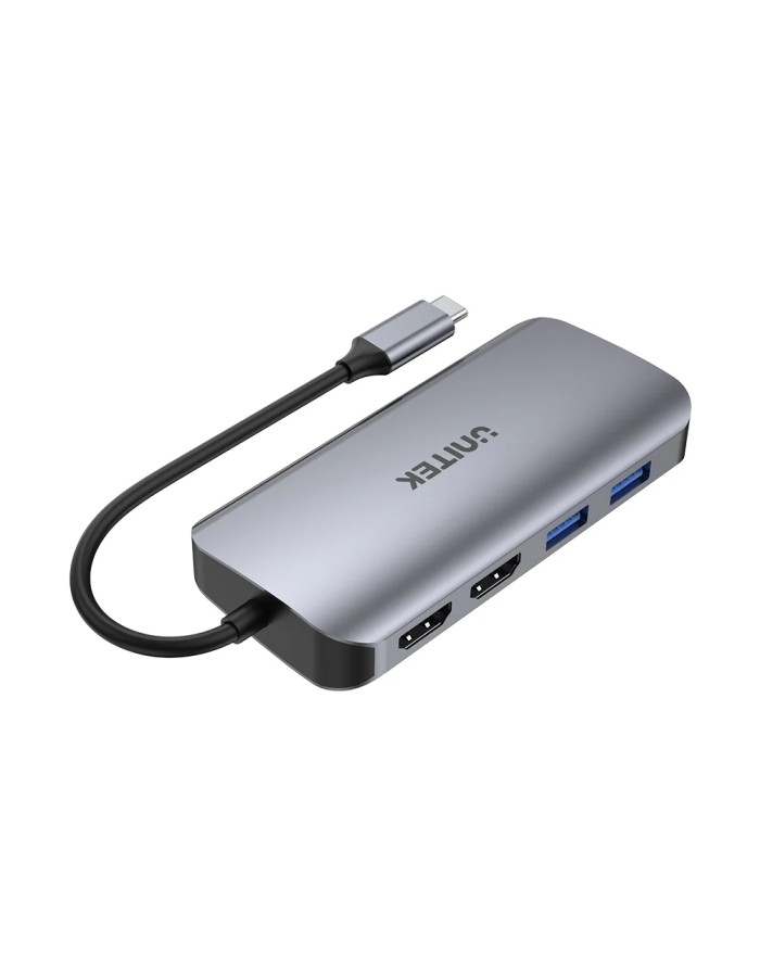 Unitek USB-C Hub 3xUSB/2xHDMI MST/SD/Gb/PD100W D1122A Unitek USB-C Hub 3xUSB/2xHDMI MST/SD/Gb/PD100W D1122A