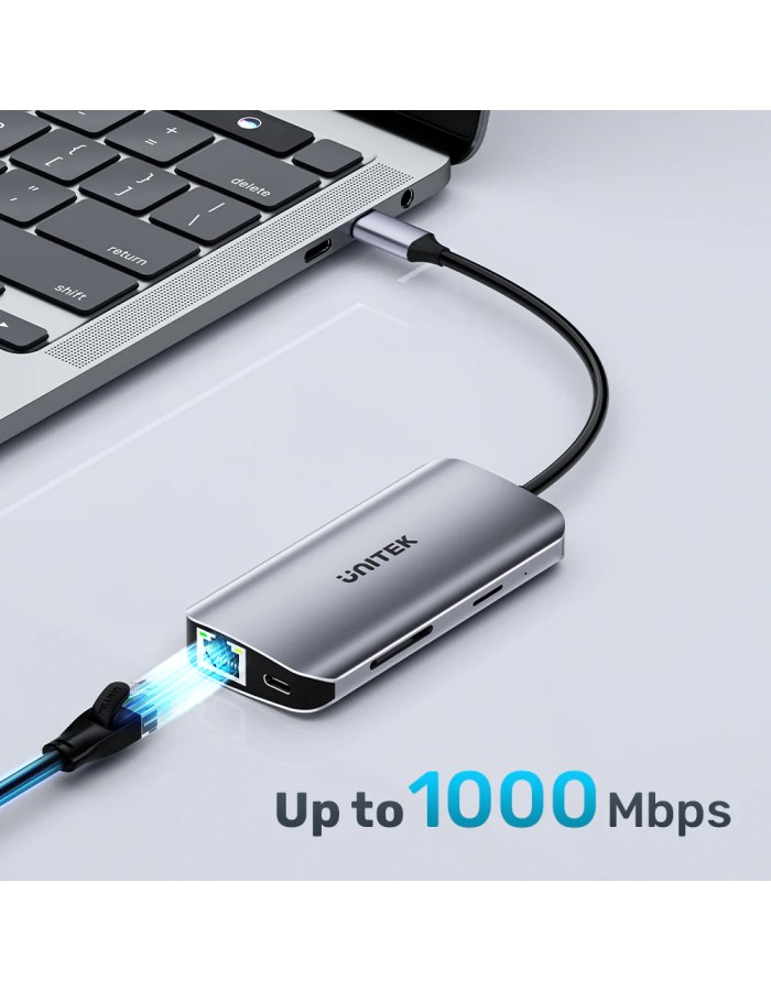 Unitek USB-C Hub 3xUSB/2xHDMI MST/SD/Gb/PD100W D1122A Unitek USB-C Hub 3xUSB/2xHDMI MST/SD/Gb/PD100W D1122A