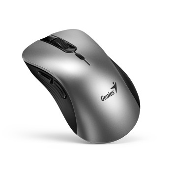 Genius Wireless Silent AI Ergonomic Mouse 8100S with Thumb & Finger Rest Silver