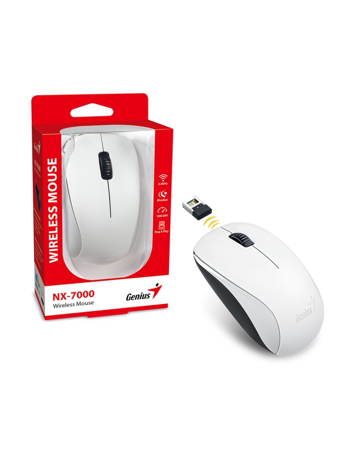 Genius Mouse Wireless NX-7000 White Genius Mouse Wireless NX-7000 White