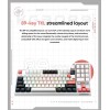 Thunderobot KG3089 White Mechanical Gaming Keyboard 89 Red Switch Keys