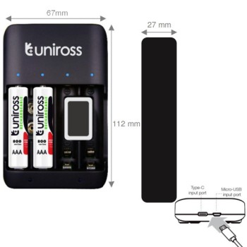 Uniross USB Charger UCU009 AA/AAA/9V