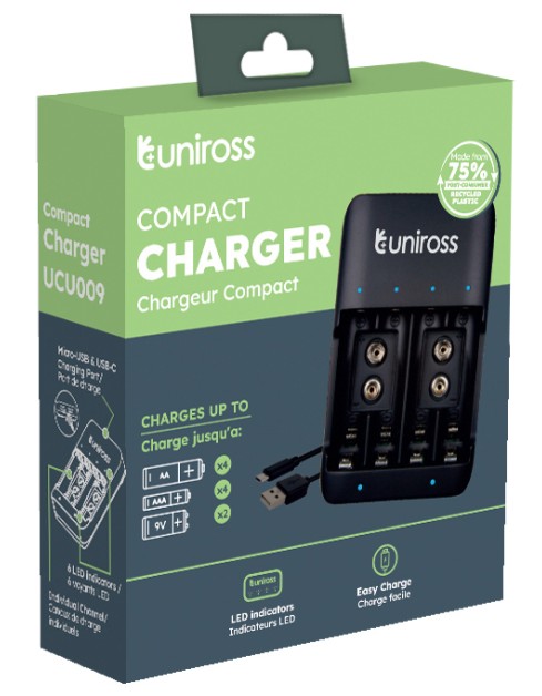 Uniross USB Charger UCU009 AA/AAA/9V