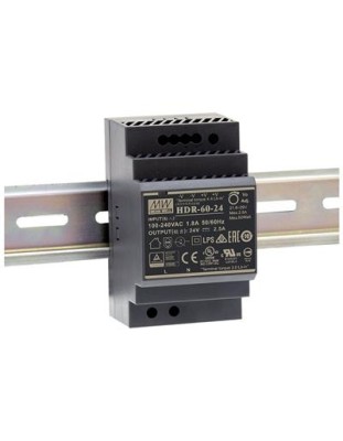 Meanwell HDR-60-12 DIN Rail PSU 12V 60W Meanwell HDR-60-12 DIN Rail PSU 12V 60W