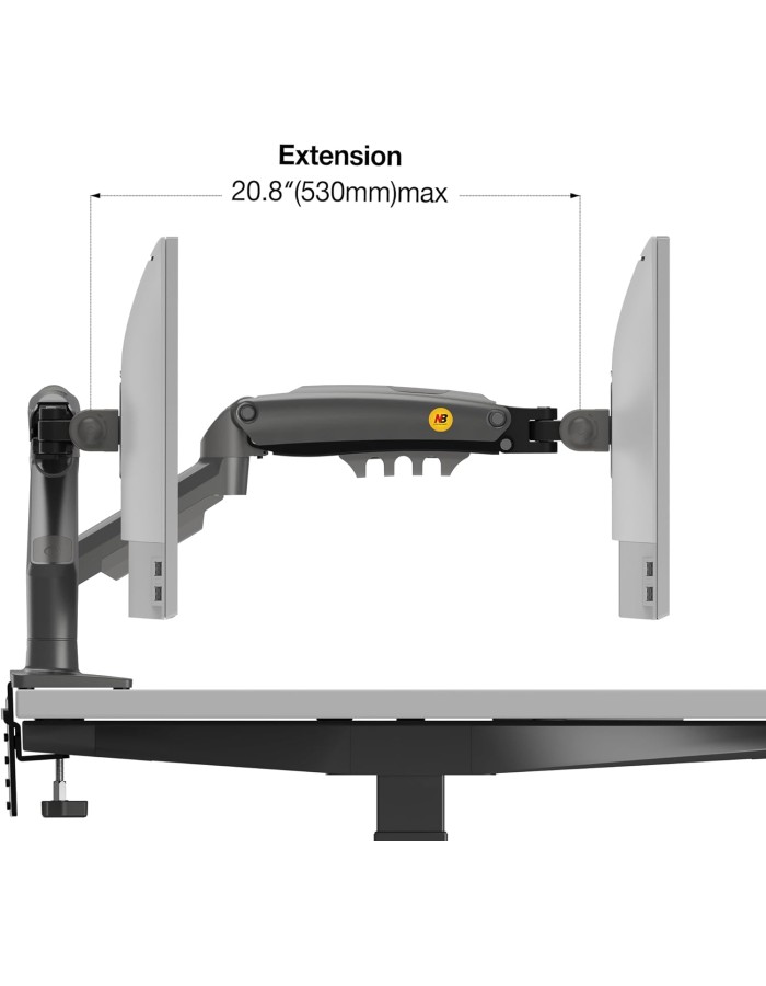 NBMounts F80 Single Arm Gas Desk Monitor Mount (updated version) NBMounts F80 Single Arm Gas Desk Monitor Mount (updated version)