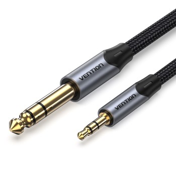 Vention AUDIO 3.5mm to 6.3mm M-M TRS Cable Braided Alum 3.0m BAUHI