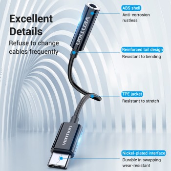 Vention USB-C to 3.5mm Female Adaptor BGIWA Vention USB-C to 3.5mm Female Adaptor BGIWA