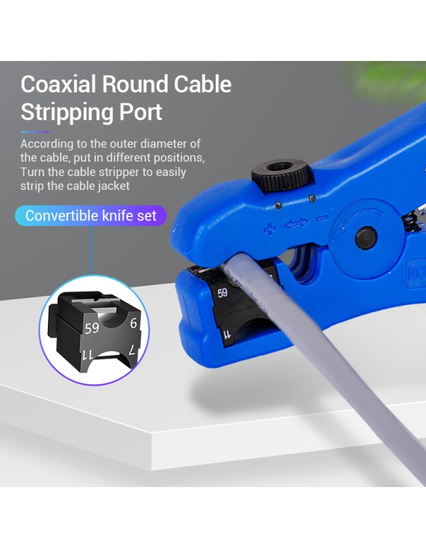 Vention Coaxial Cable Stripper Tool KEBL0 Vention Coaxial Cable Stripper Tool KEBL0