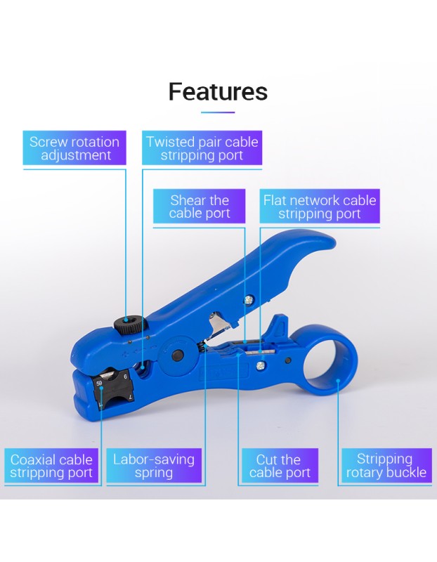 Vention Coaxial Cable Stripper Tool KEBL0 Vention Coaxial Cable Stripper Tool KEBL0