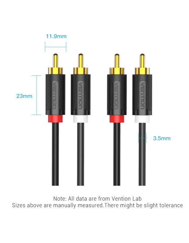 Vention AUDIO 2RCA to 2RCA M-M Cable 1.5m BCMBG