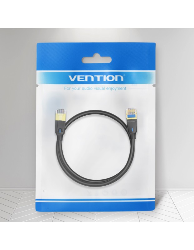 Vention NETWORK Cable CAT8 SFTP Slim 0.5m Black IKIBD