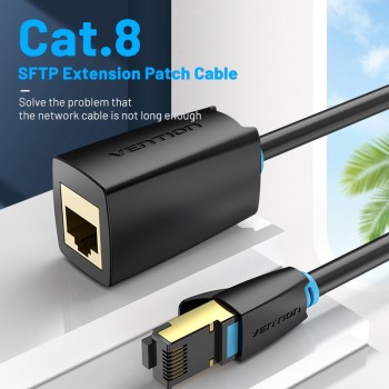 Vention NETWORK Cable CAT8 SFTP M-F Extension 5.0m Black IKHBJ Vention NETWORK Cable CAT8 SFTP M-F Extension 5.0m Black IKHBJ