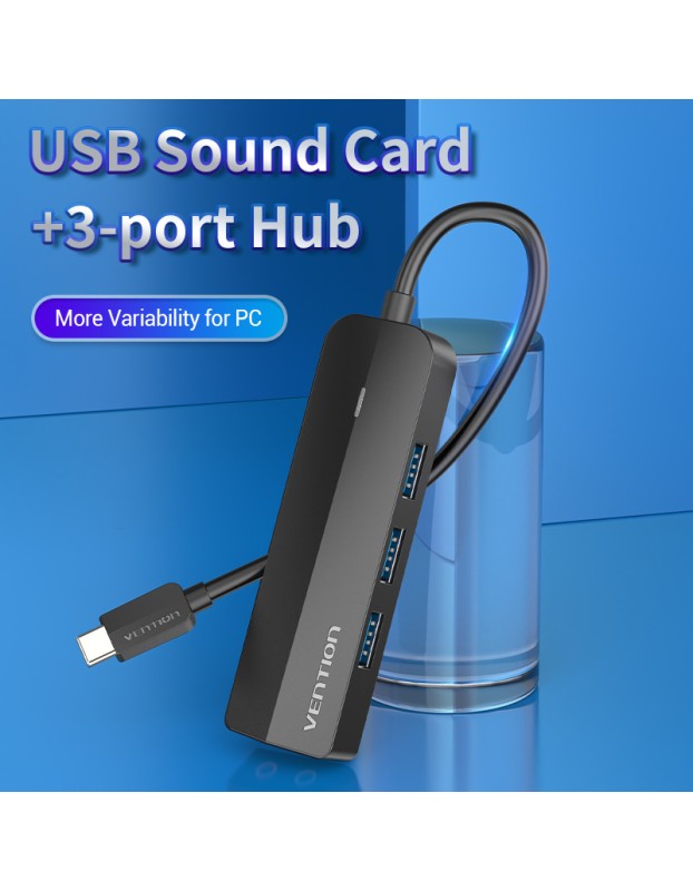 Vention HUB USB-C 3 x USB3.0/Micro-B/Stereo Sound 0.15m TGQBB Vention HUB USB-C 3 x USB3.0/Micro-B/Stereo Sound 0.15m TGQBB