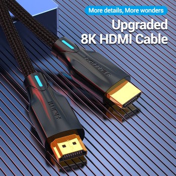Vention HDMI Cable 2.1 8K Braided 1.0m AAUBF