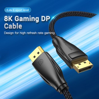 Vention DisplayPort Cable DP1.4 8K60Hz Braided 1.5m HCCBG Vention DisplayPort Cable DP1.4 8K60Hz Braided 1.5m HCCBG