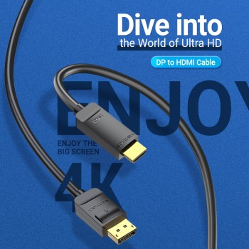 Vention DisplayPort Cable to HDMI 4K30Hz 3.0m HAGBI Vention DisplayPort Cable to HDMI 4K30Hz 3.0m HAGBI