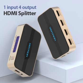 Vention HDMI Splitter 4-Port 4K 1.4 w/UK PSU ACCG0-UK