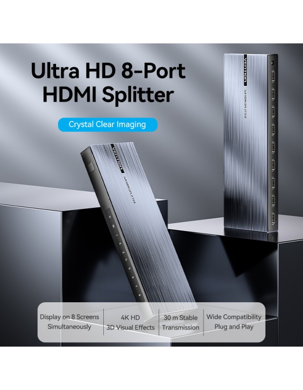 Vention HDMI Splitter 8-Port 4K 1.4 w/UK PSU AKQB0-UK
