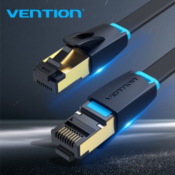 Vention NETWORK Cable CAT8 SFTP Flat 2.0m Black IKCBH Vention NETWORK Cable CAT8 SFTP Flat 2.0m Black IKCBH