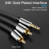 Vention AUDIO 3.5mm to 2RCA M-M Cable Metal 10.0m BCFBL Vention AUDIO 3.5mm to 2RCA M-M Cable Metal 10.0m BCFBL