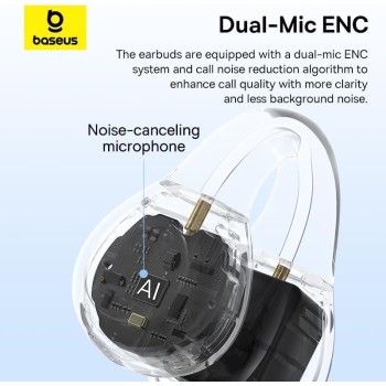 Baseus Headphones Open Ear AirGo AS01 Black Baseus Headphones Open Ear AirGo AS01 Black